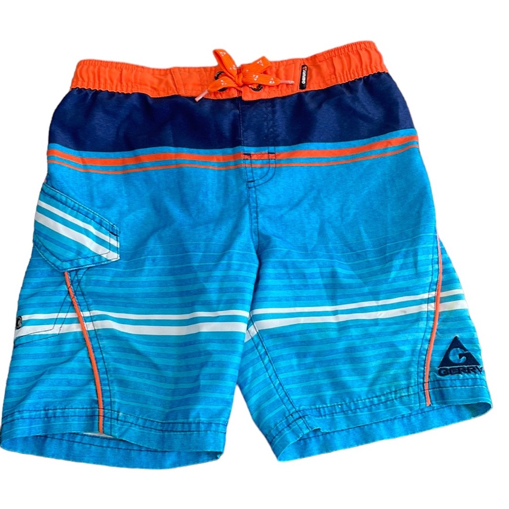Gerry Boys Size 6 XS Orange Blue Board Shorts